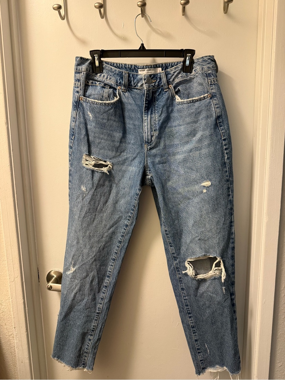 Light Blue Distressed Women's Jeans